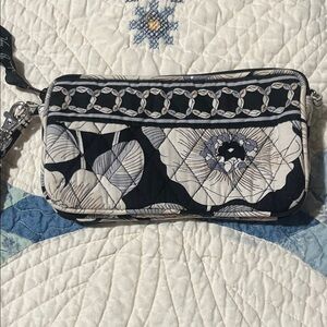 Vera Bradley Black and White Floral Clutch